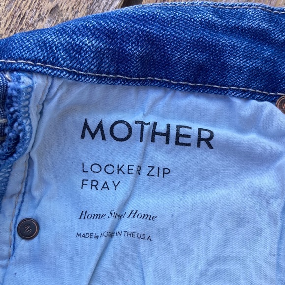 🍄 Mother Looker Zip Fray Wash Home Sweet Home Jeans - Picture 3 of 15